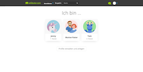 Ansicht der Auswahl für die Profile auf sofatutor